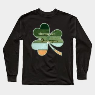 St. Patrick's Day Shamrocks and Shenanigans Clover Design Long Sleeve T-Shirt